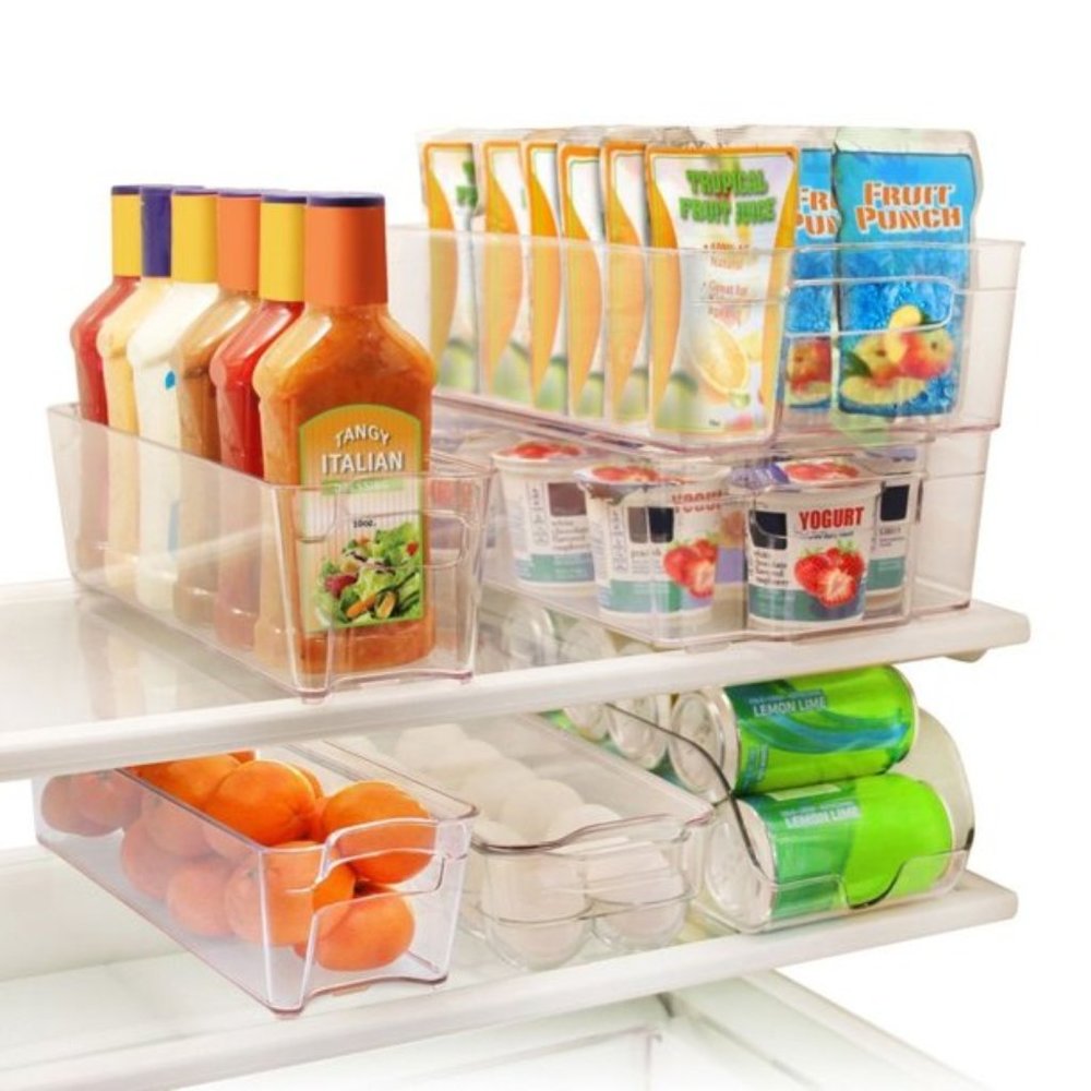 Fridge and Freezer Stackable Storage Organizer Bin